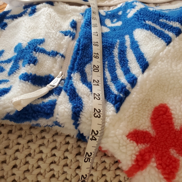 FP free people rocky ridge fleece jacket white blue red - Picture 10 of 11